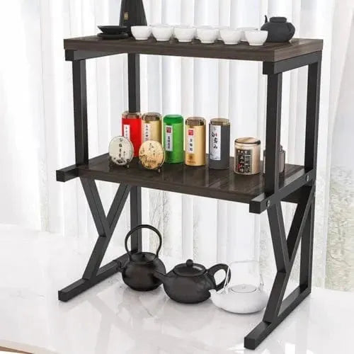 3-Tier Kitchen Rack with Hooks - Multi-Purpose Storage Solution - Mel Store