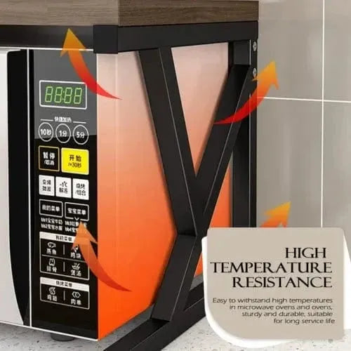 3-Tier Kitchen Rack with Hooks - Multi-Purpose Storage Solution - Mel Store