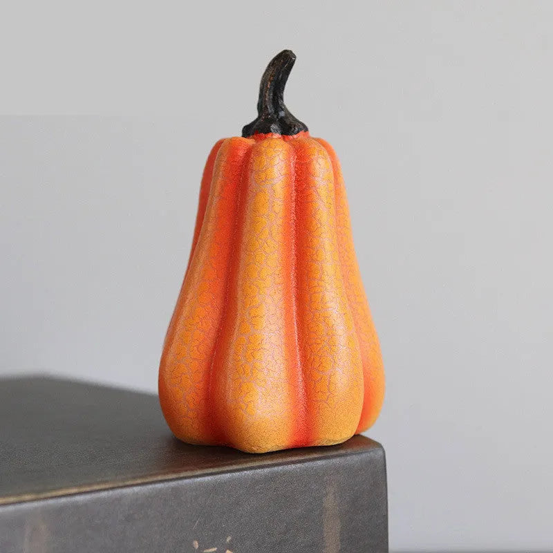 Halloween Pumpkin Lantern LED Candle Lamp - Luminous Resin Pumpkin Decoration