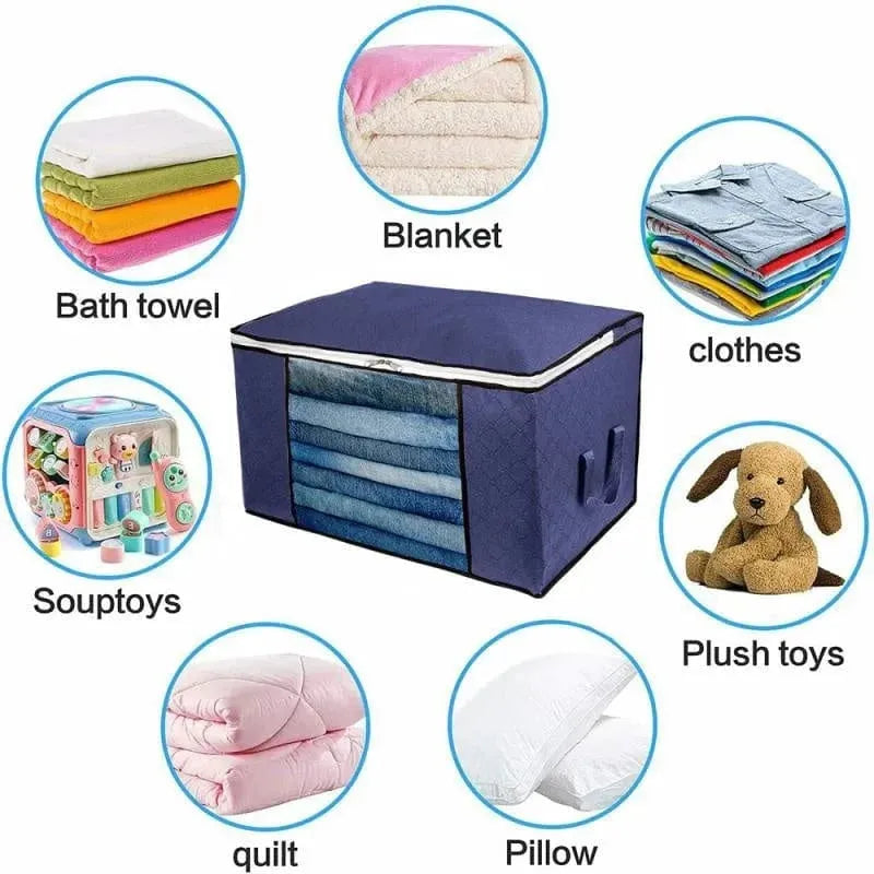 4Pcs Clothes Storage Bags Zipped Organizer - Mel Store
