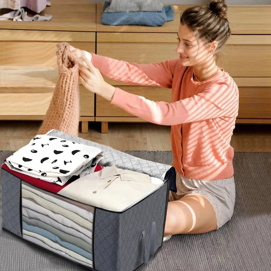 4Pcs Clothes Storage Bags Zipped Organizer - Mel Store