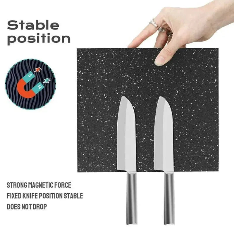 Magnetic Knife Holder for Kitchen Organisation - Knife Block Rack Cutlery Set Storage - Mel Store