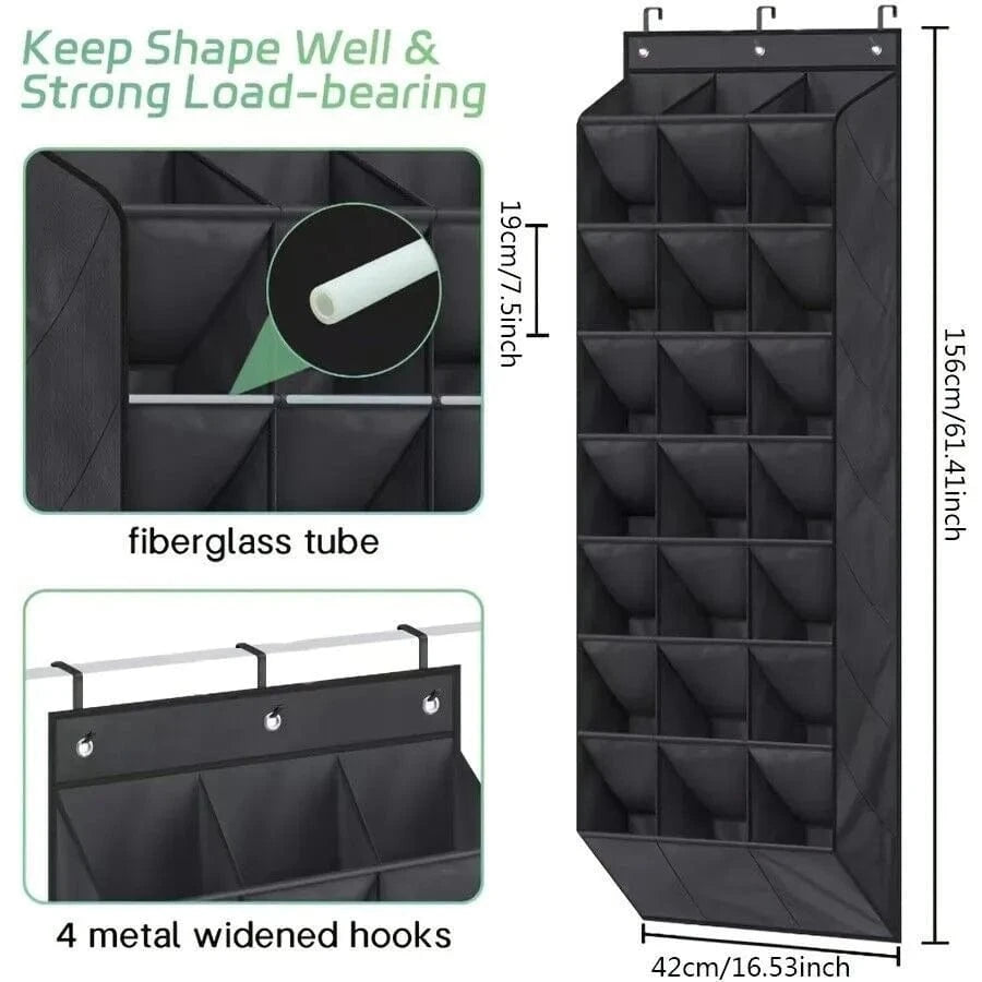 24 Pocket Shoe Organizer - Over Door Rack for Efficient Storage - Mel Store