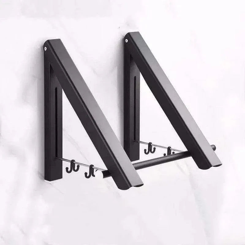 Punch Free Drying Rack - Space Aluminum Foldable Invisible Thick Clothes Drying Rack - Mel Store