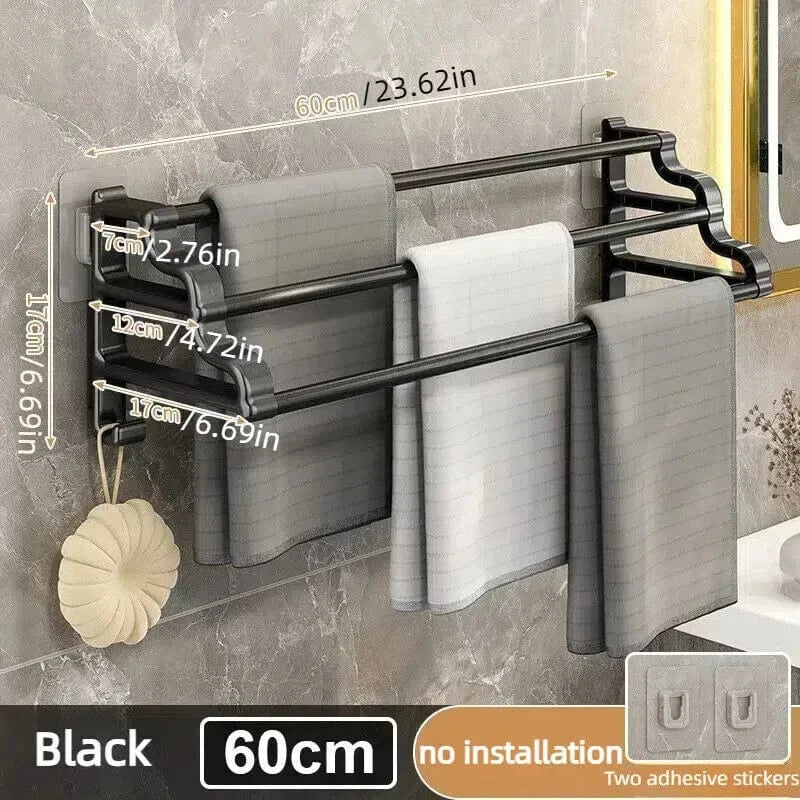 3 Tier Towel Rack for Efficient Bathroom Storage - Mel Store