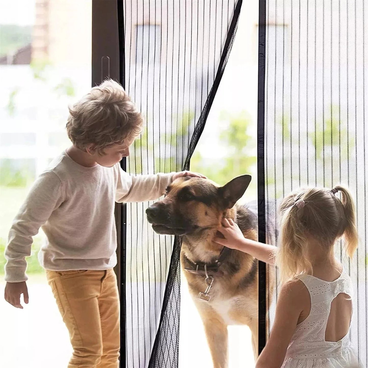 Magnetic Mesh Door Screen for Easy Fastening Against Mosquitoes, Flies, Insects, and Bugs - Mel Store
