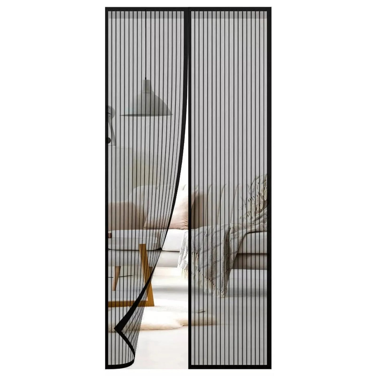 Magnetic Mesh Door Screen for Easy Fastening Against Mosquitoes, Flies, Insects, and Bugs - Mel Store