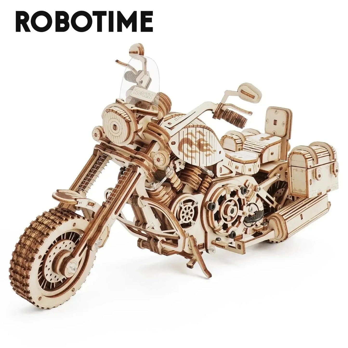 420 Piece Building Block Kit Retro Motorcycle - DIY Wooden Models for Creative Play - Mel Store