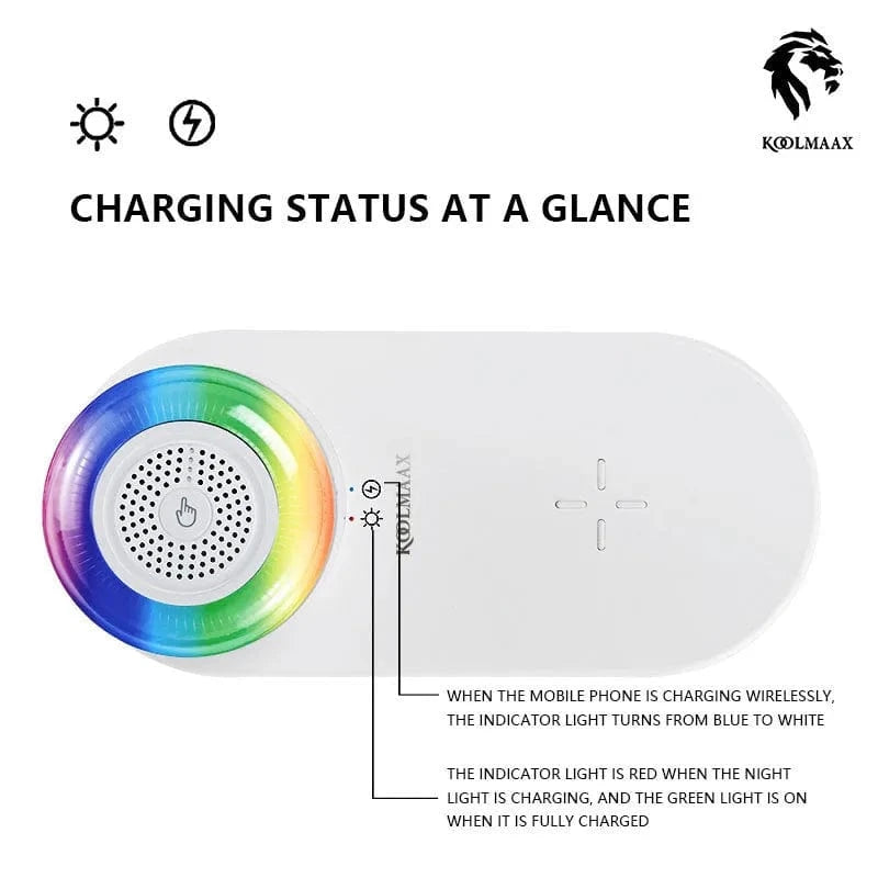 3 In 1 Night Light Charger Bedside Lamp - Versatile New Trend - Mel Store