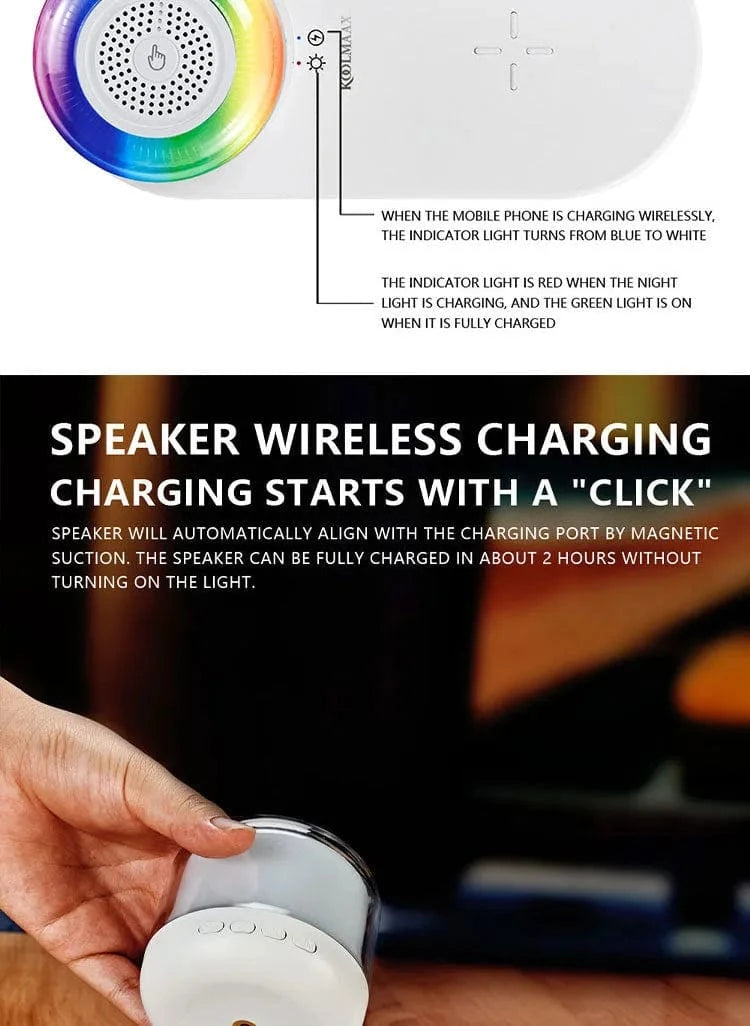 3 In 1 Night Light Charger Bedside Lamp - Versatile New Trend - Mel Store