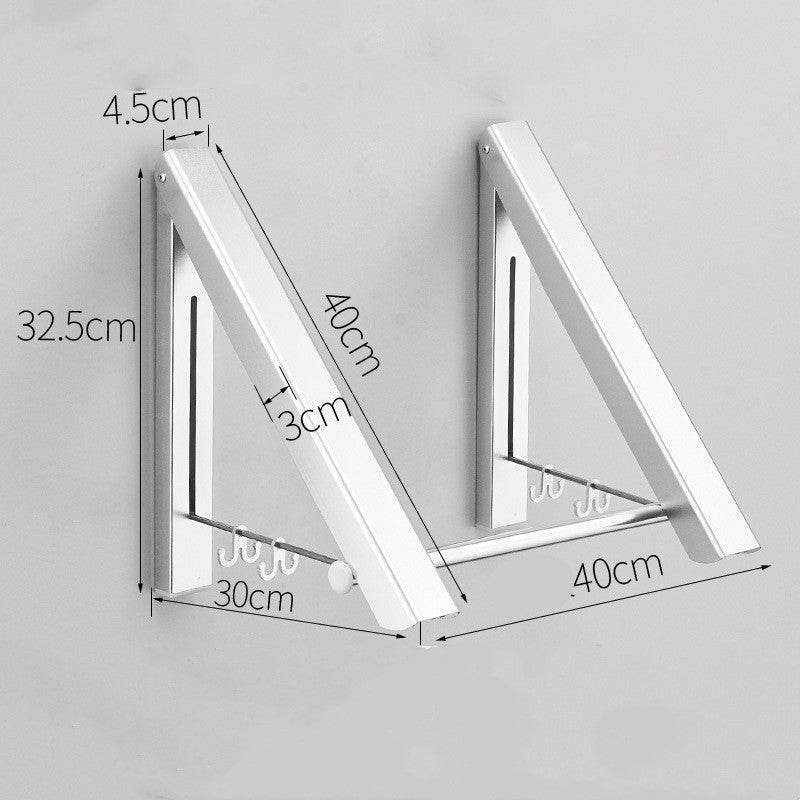 Punch Free Drying Rack - Space Aluminum Foldable Invisible Thick Clothes Drying Rack - Mel Store