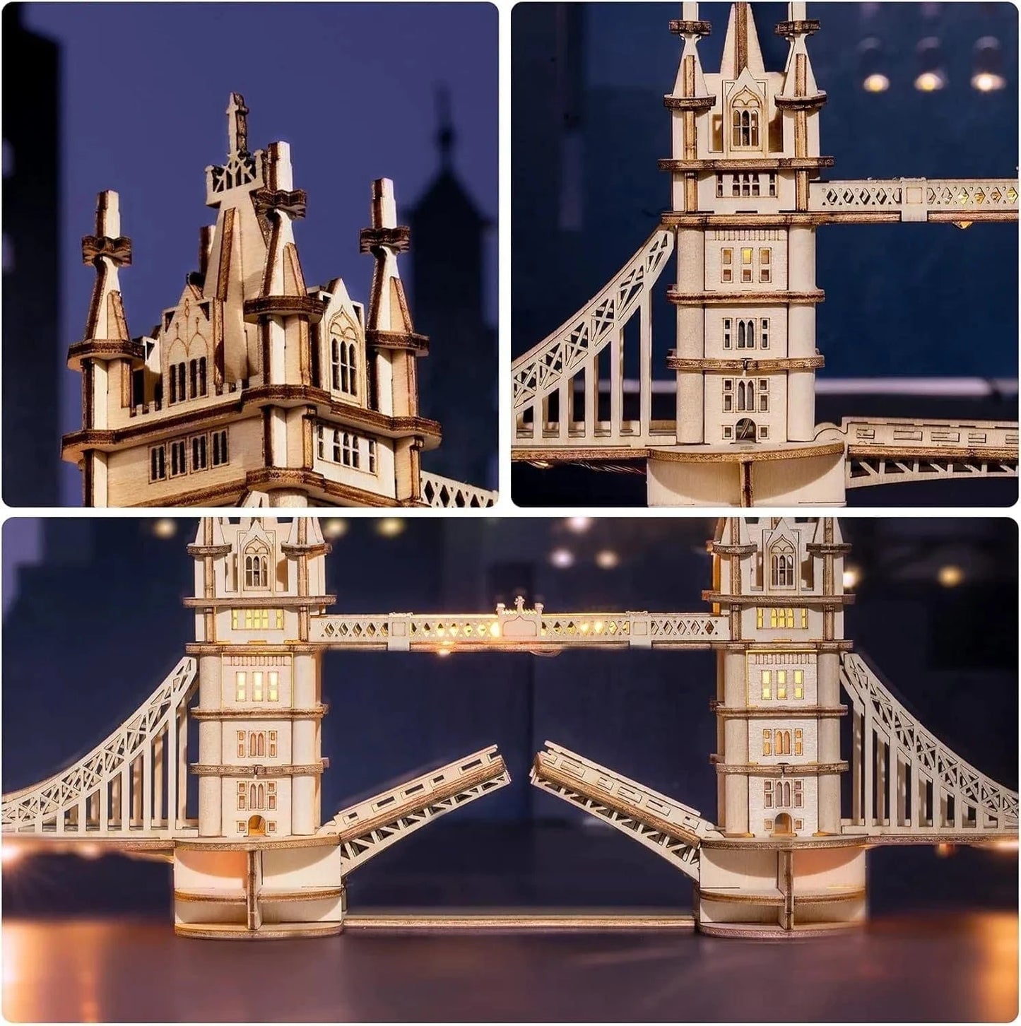 ROBOTIME London Tower Bridge 3D Puzzle Wooden Model Kit - Mel Store