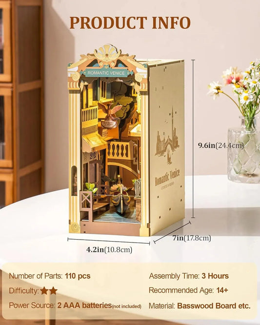 ROBOTIME Romantic Venice Miniature Puzzle with Dust Cover - Mel Store