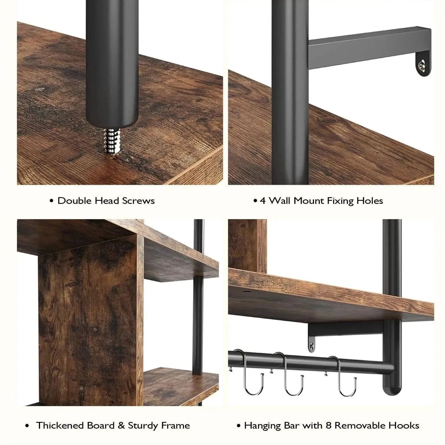 3 Tier Floating Shelf - Stylish Wall Mounted Storage Solution - Mel Store