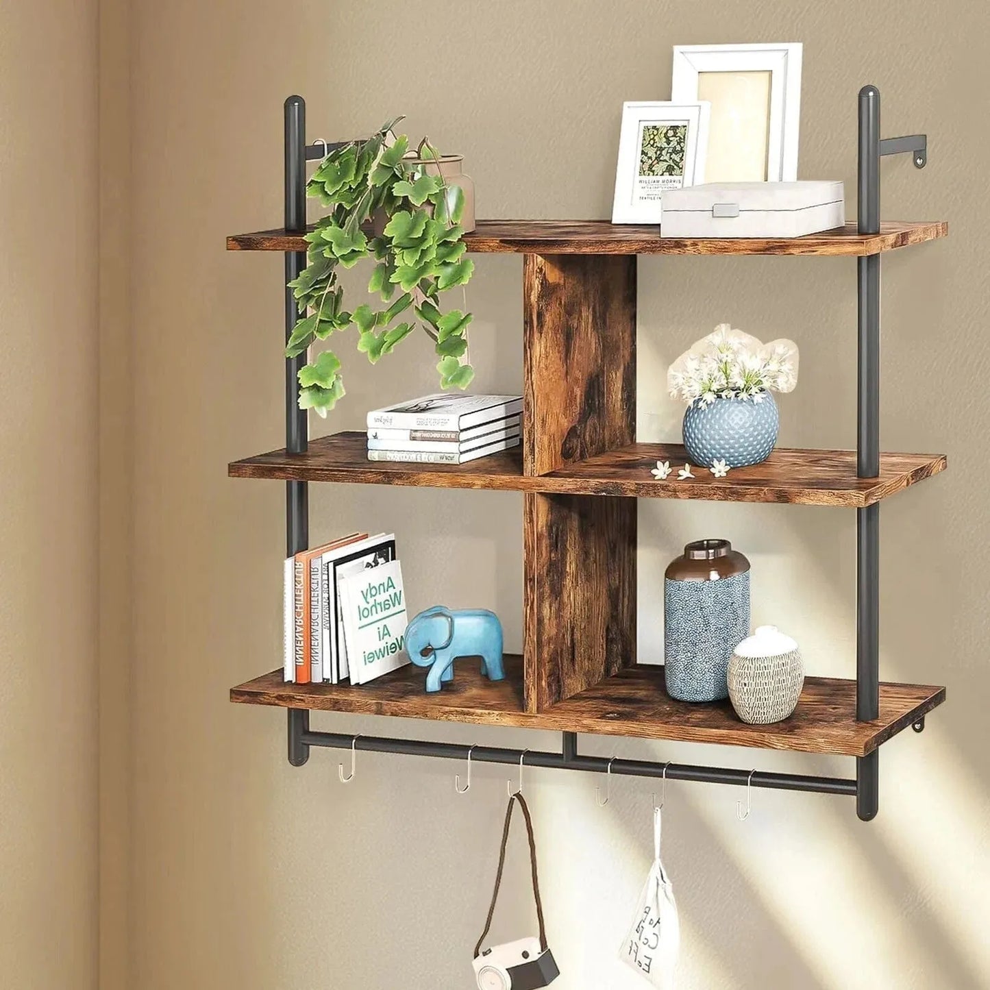 3 Tier Floating Shelf - Stylish Wall Mounted Storage Solution - Mel Store