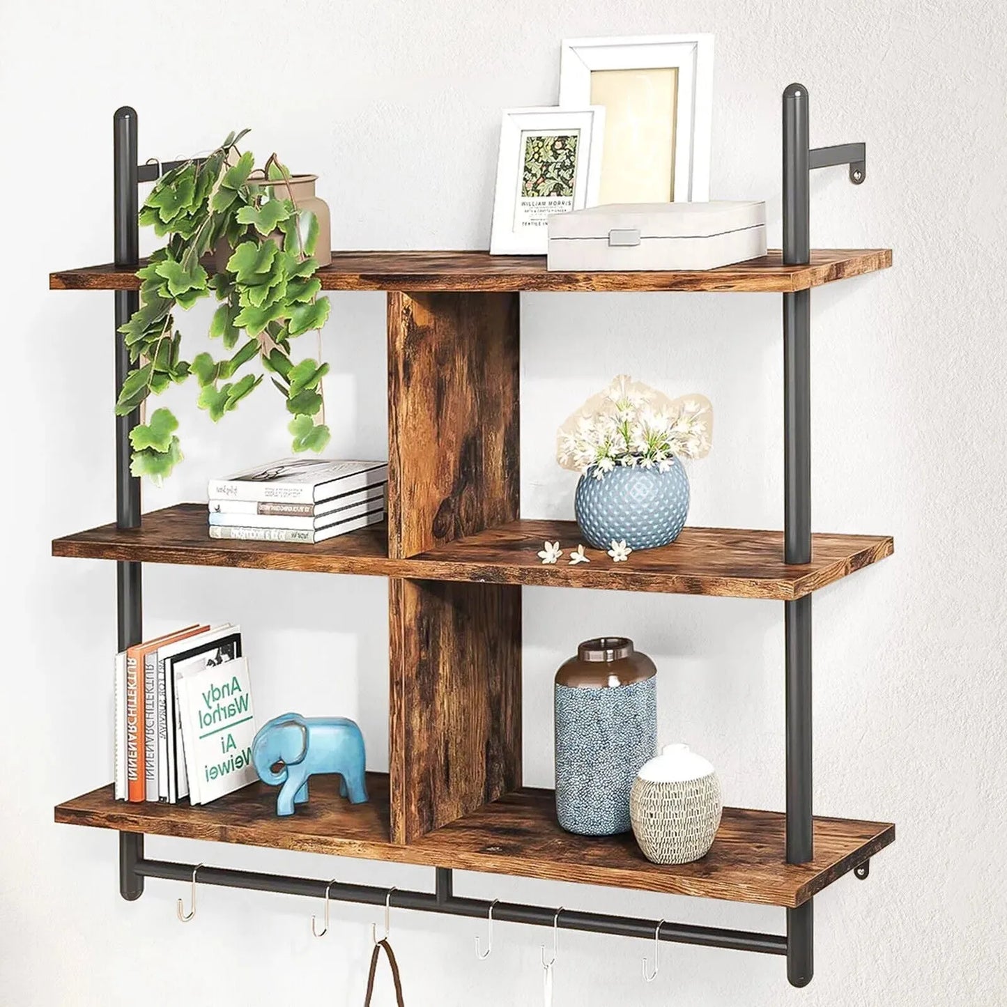 3 Tier Floating Shelf - Stylish Wall Mounted Storage Solution - Mel Store