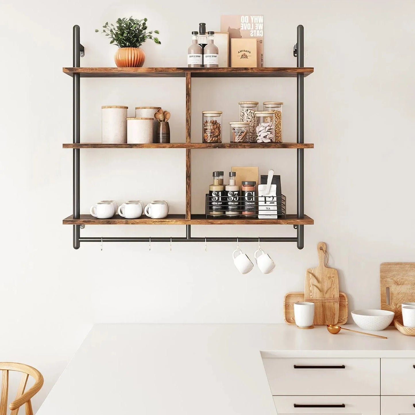 3 Tier Floating Shelf - Stylish Wall Mounted Storage Solution - Mel Store