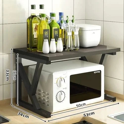 3-Tier Kitchen Rack with Hooks - Multi-Purpose Storage Solution - Mel Store