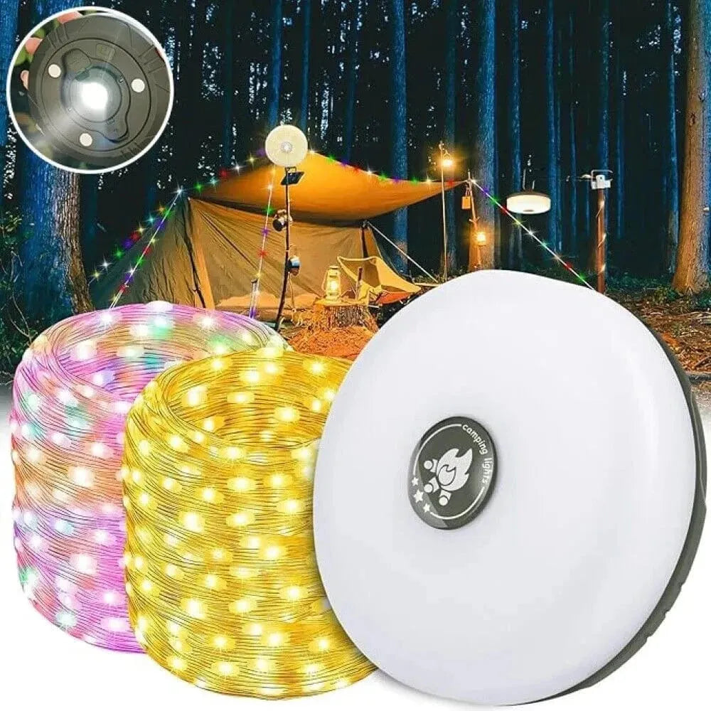 10M Outdoor Camping String Lights - Festival Tent Light with USB Charging and Hanging Design - Mel Store