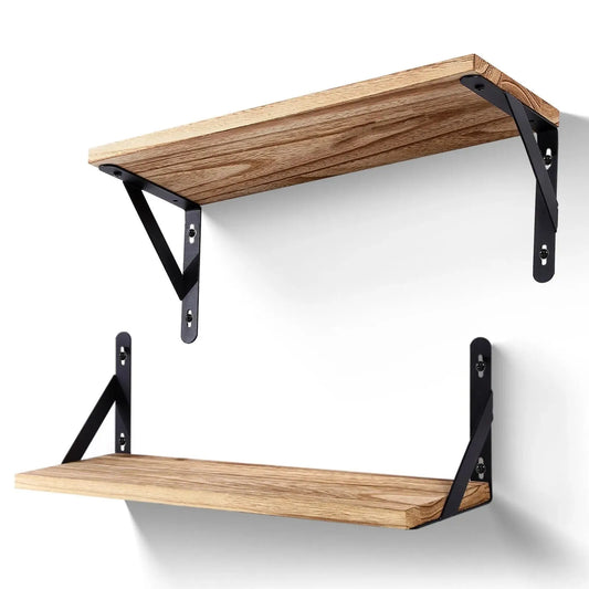 2x Wooden Floating Shelves - Mel Store