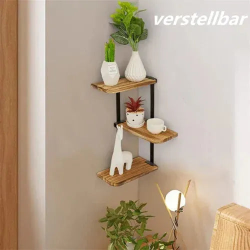 3 Tier Corner Shelf - Lucca Modern Floating Wall Shelves for Storage and Display - Mel Store