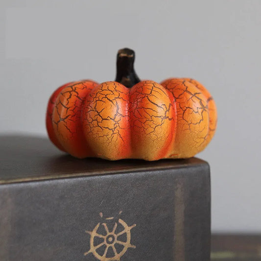 Halloween Pumpkin Lantern LED Candle Lamp - Luminous Resin Pumpkin Decoration