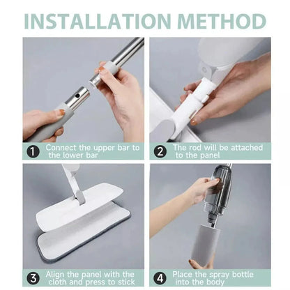 Spray Mop for Floor Cleaning with 5 Reusable Microfibre Pads - Mel Store
