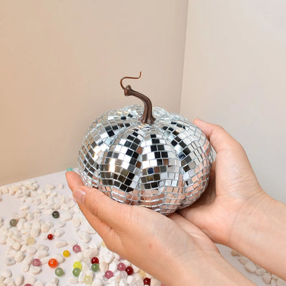 Pumpkin Ball Halloween Decoration - Mirror Glass Prop for Home and Photography