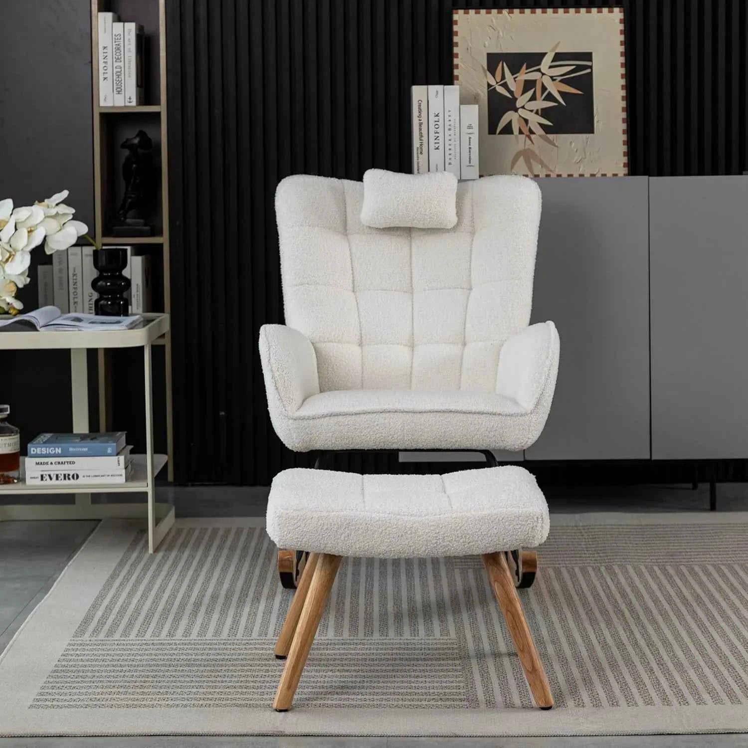 Rocking Chair Single Recliner Casual Lounger Lounge Chair Cushion For Living Room Bedroom