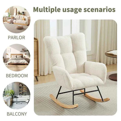 Rocking Chair Single Recliner Casual Lounger Lounge Chair Cushion For Living Room Bedroom