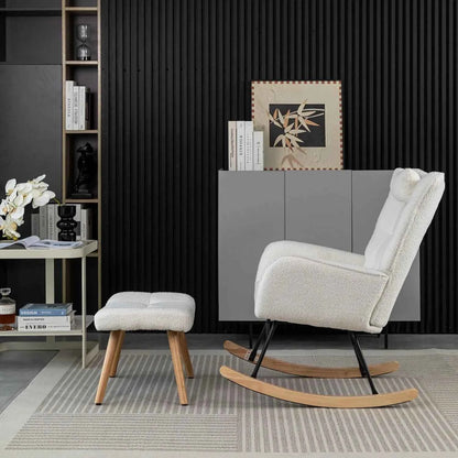 Rocking Chair Single Recliner Casual Lounger Lounge Chair Cushion For Living Room Bedroom