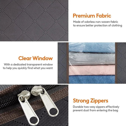 4Pcs Clothes Storage Bags Zipped Organizer - Mel Store