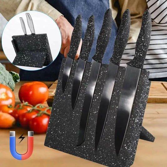 Magnetic Knife Holder for Kitchen Organisation - Knife Block Rack Cutlery Set Storage - Mel Store