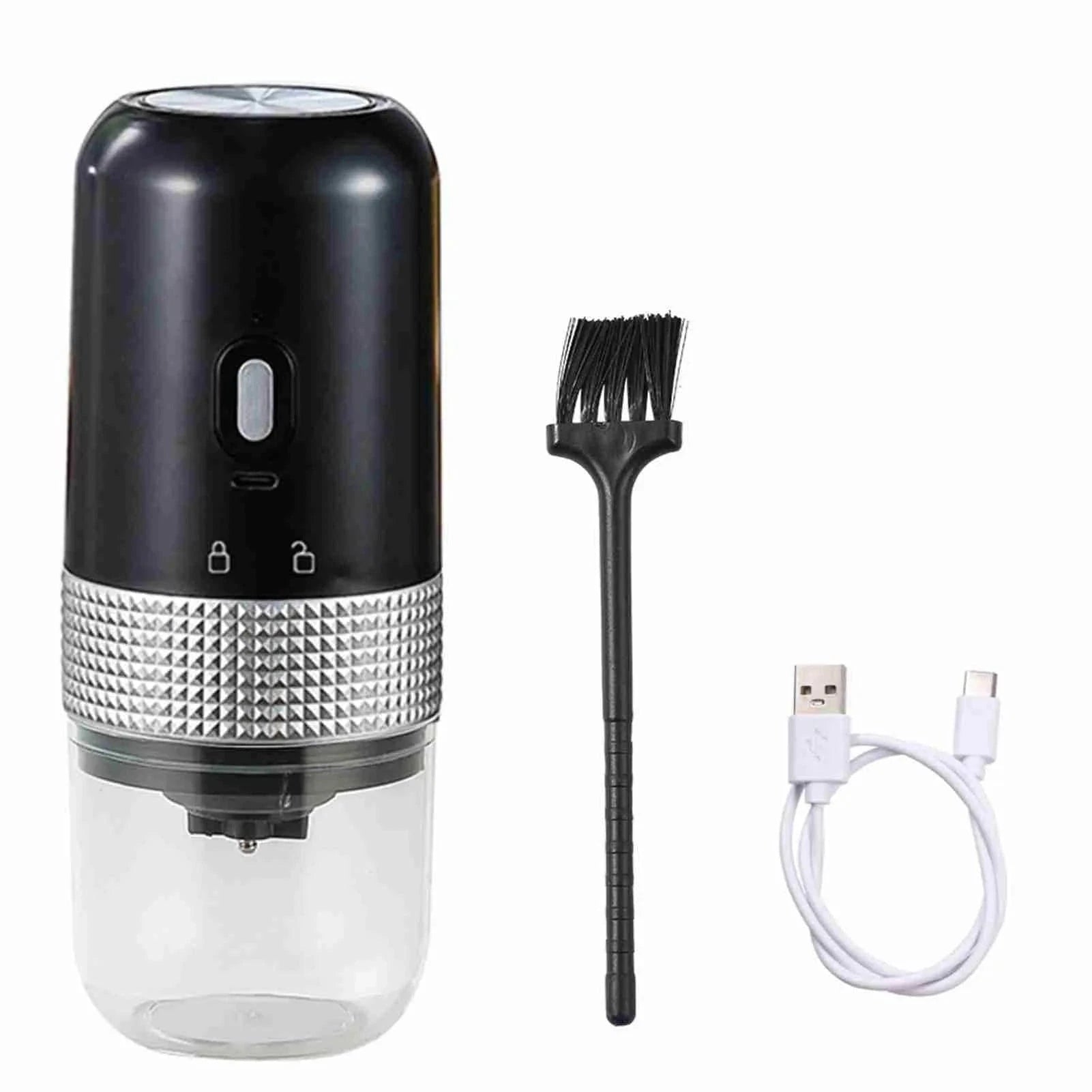 Electric Coffee Grinder with Adjustable Grinding, Auto Stop, and USB Rechargeable Design for Household Use - Mel Store