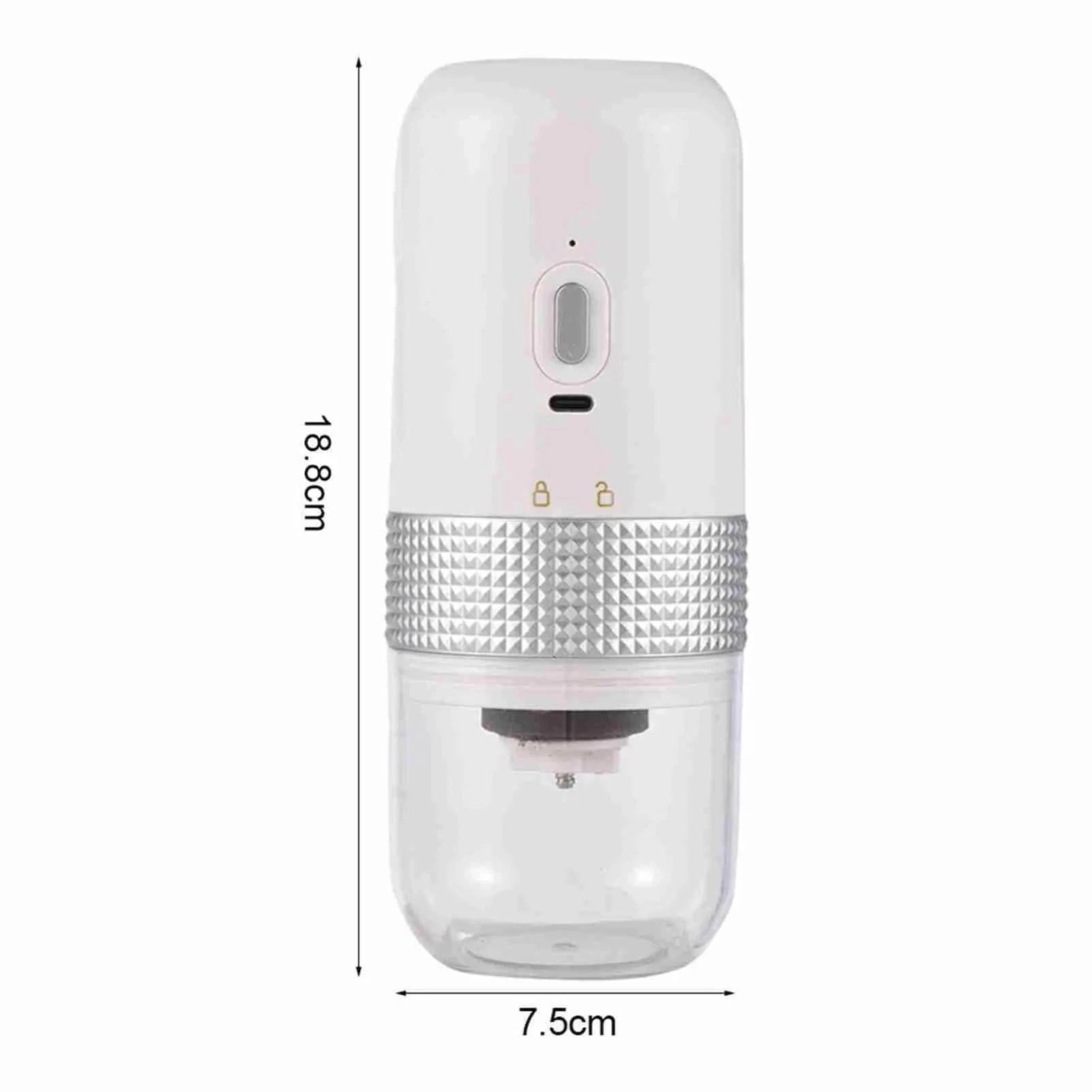 Electric Coffee Grinder with Adjustable Grinding, Auto Stop, and USB Rechargeable Design for Household Use - Mel Store