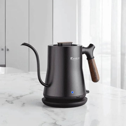 Gooseneck Electric Kettle for Perfect Pour Over Coffee and Tea, Stainless Steel Inner, Rapid Heating, Auto Shutoff UK - Mel Store