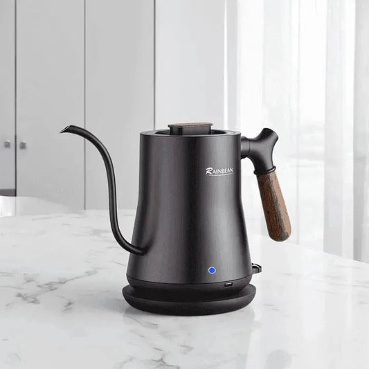 Gooseneck Electric Kettle for Perfect Pour Over Coffee and Tea, Stainless Steel Inner, Rapid Heating, Auto Shutoff UK - Mel Store