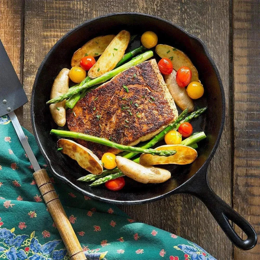 Set of 3 Pre-Seasoned Cast Iron Skillet Set - Non Stick Griddle Cooking Pan - Mel Store