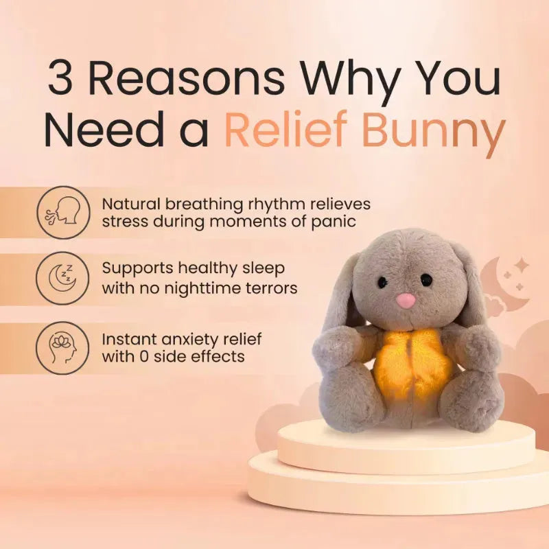 Breathing Rabbit Sensory Toy for Anxiety Relief - Soothing Plush Companion - Mel Store