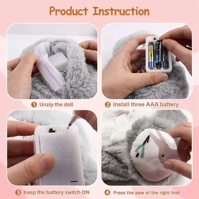 Breathing Rabbit Sensory Toy for Anxiety Relief - Soothing Plush Companion - Mel Store