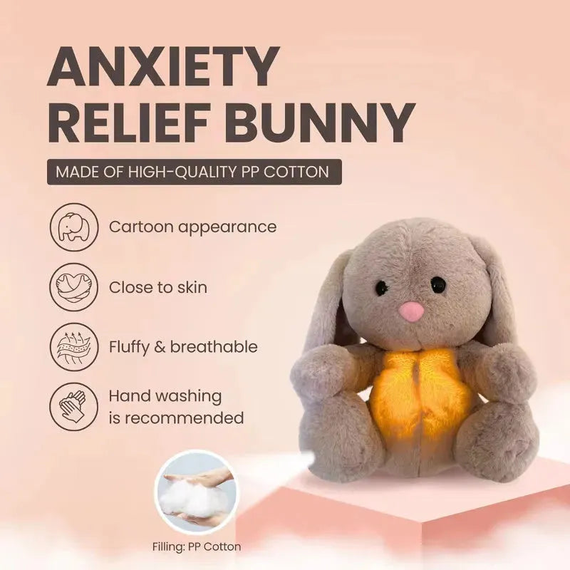 Breathing Rabbit Sensory Toy for Anxiety Relief - Soothing Plush Companion - Mel Store