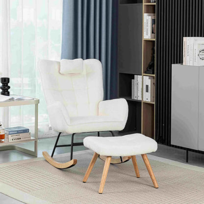 Rocking Chair Single Recliner Casual Lounger Lounge Chair Cushion For Living Room Bedroom