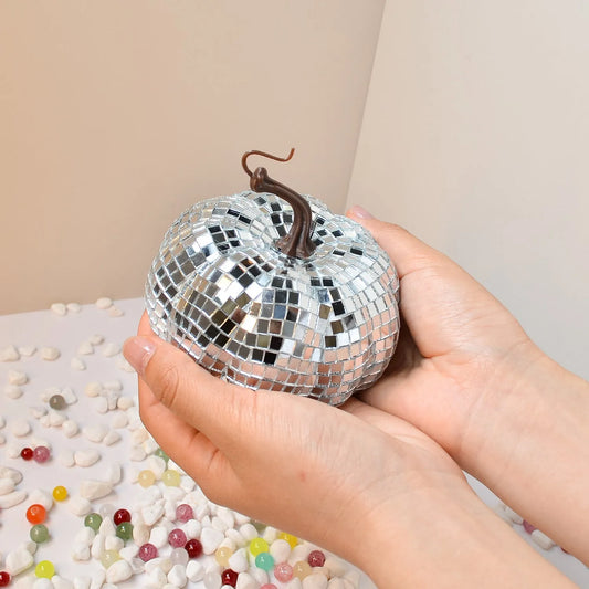 Pumpkin Ball Halloween Decoration - Mirror Glass Prop for Home and Photography