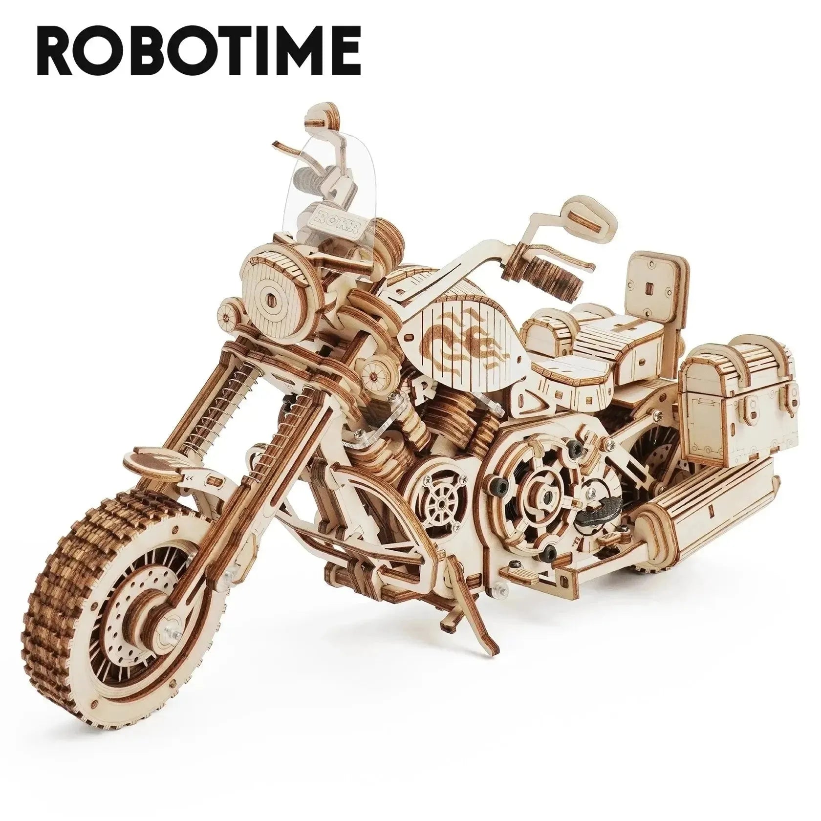 420 Piece Building Block Kit Retro Motorcycle - DIY Wooden Models for Creative Play - Mel Store