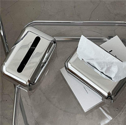 Space Silver Tissue Box - Elegant Silver Tissue Box Design - Mel Store