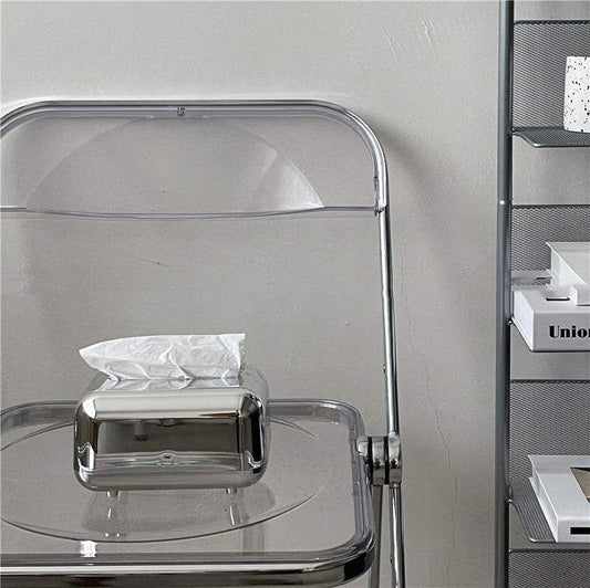 Space Silver Tissue Box - Elegant Silver Tissue Box Design - Mel Store