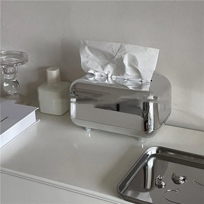 Space Silver Tissue Box - Elegant Silver Tissue Box Design - Mel Store