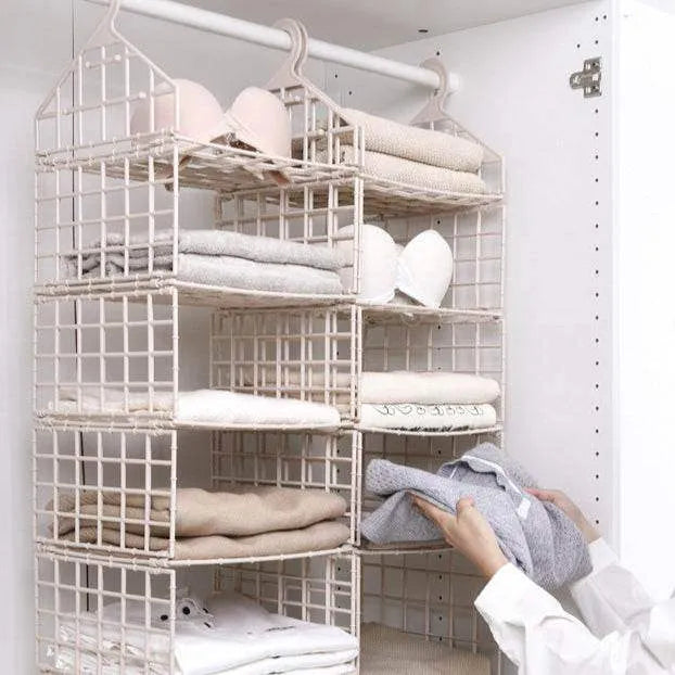 Foldable Clothes Storage Rack - Space-saving Combination Hanging Storage Solutions - Mel Store