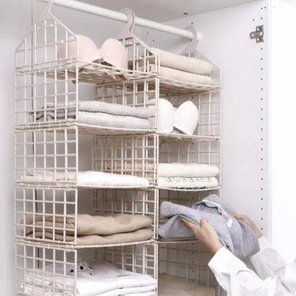 Foldable Clothes Storage Rack - Space-saving Combination Hanging Storage Solutions - Mel Store