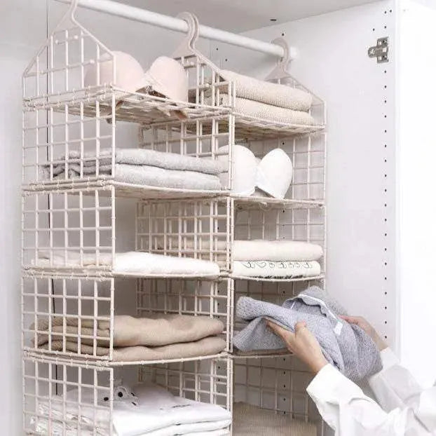 Foldable Clothes Storage Rack - Space-saving Combination Hanging Storage Solutions - Mel Store